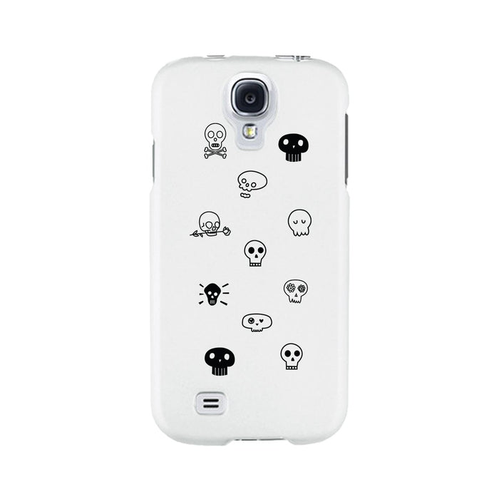 Skull Pattern White Phone Case