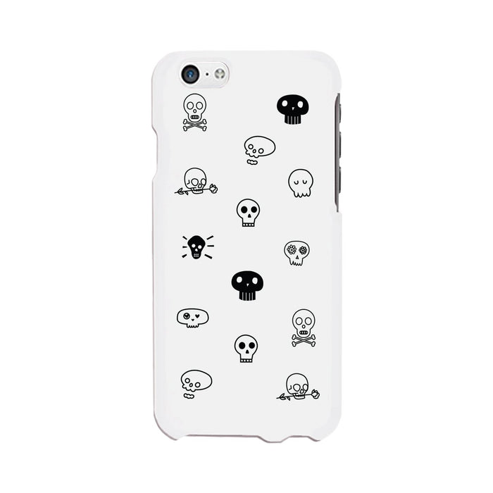 Skull Pattern White Phone Case