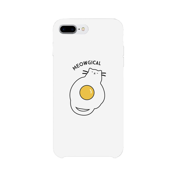 Meowgical Cat And Fried Egg White Phone Case