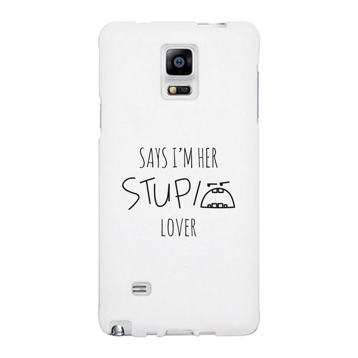 Her Stupid Lover-Left White Phone Case