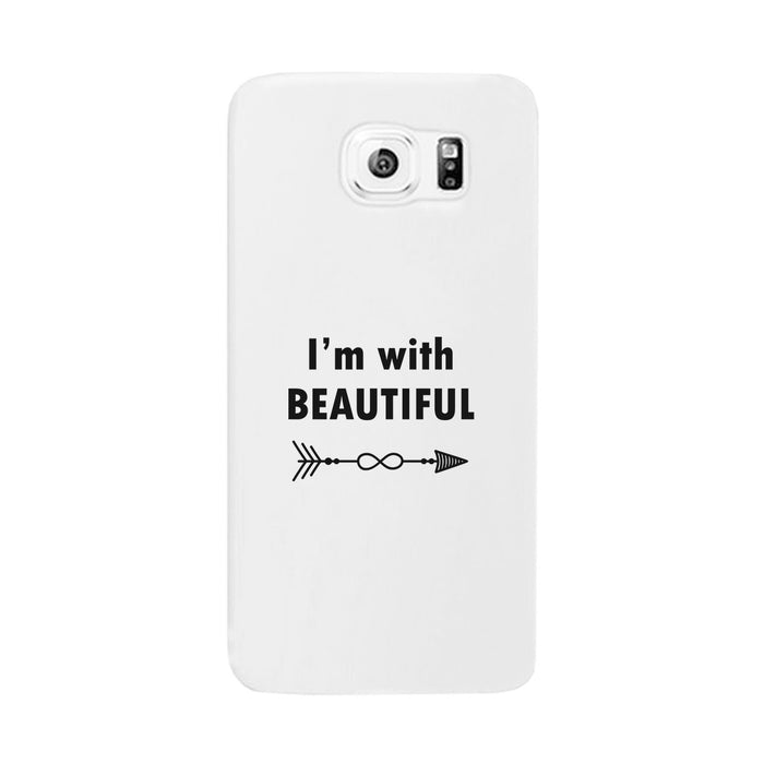 I'm With Beautiful-Left White Phone Case
