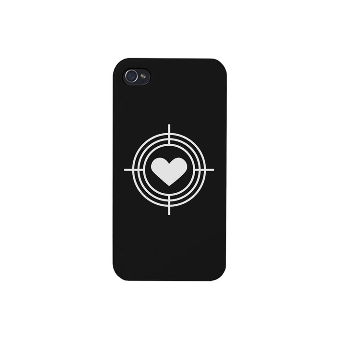 To Heart Target-Right Black Phone Case