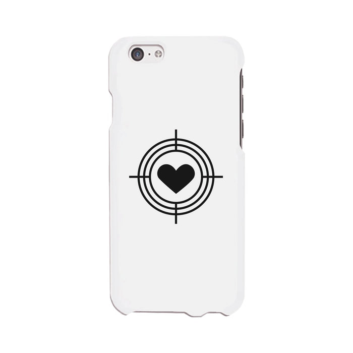 To Heart Target-Right White Phone Case