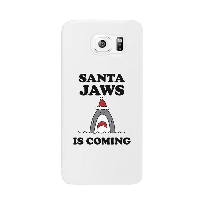Santa Jaws Is Coming White Phone Case