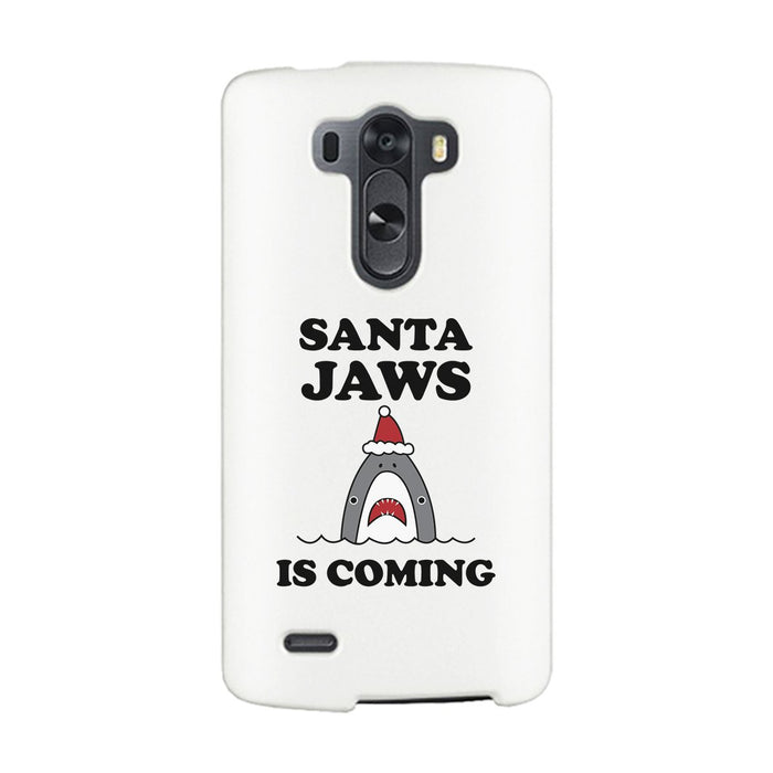 Santa Jaws Is Coming White Phone Case