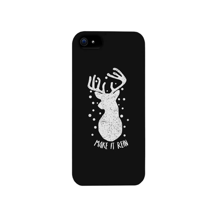 Make It Rein Vintage Reindeer Black Phone Case