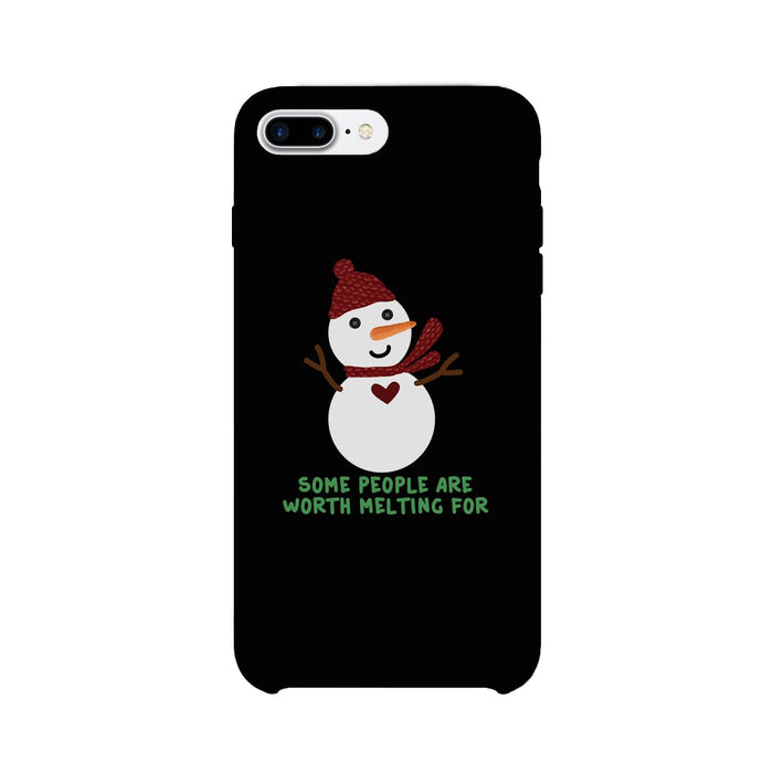 Some People Are Worth Melting For Snowman Black Phone Case