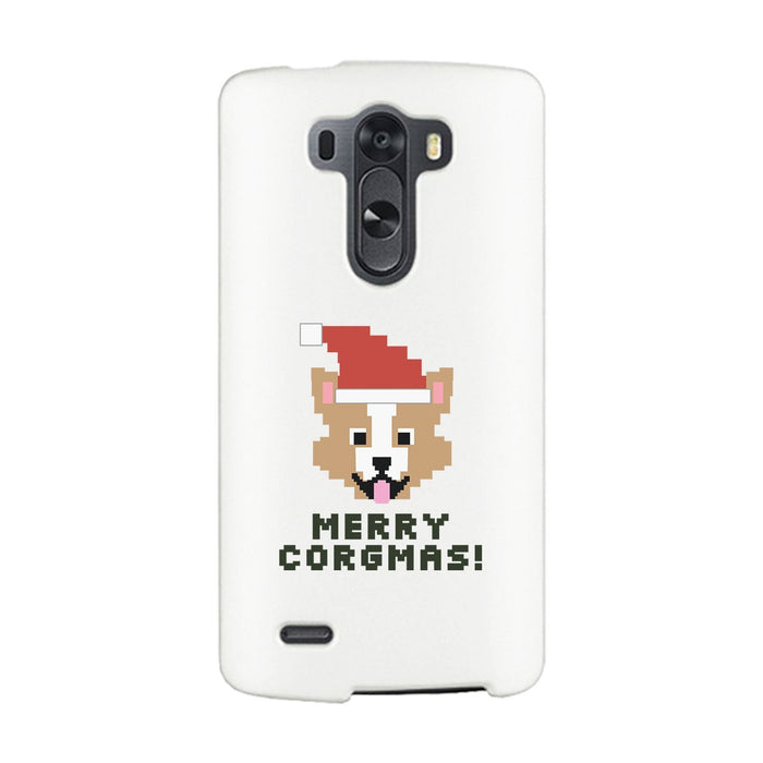 Merry Corgmas Corgi White Phone Case