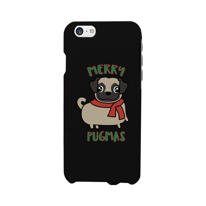 Merry Pugmas Pug Black Phone Case