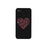 Pink Ribbon Heart Black Phone Case