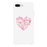 Pink Ribbon Heart White Phone Case