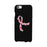 Pink Floral Ribbon Black Phone Case