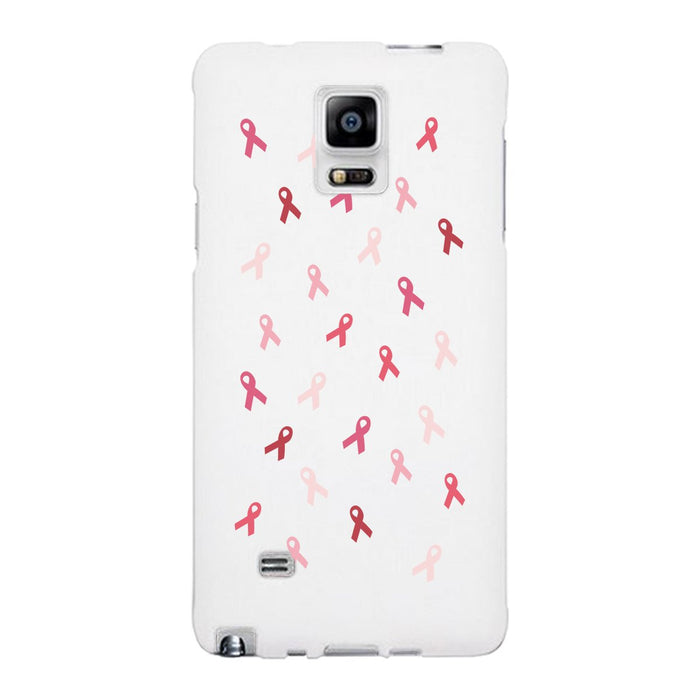 Breast Cancer Ribbon Pattern White Phone Case
