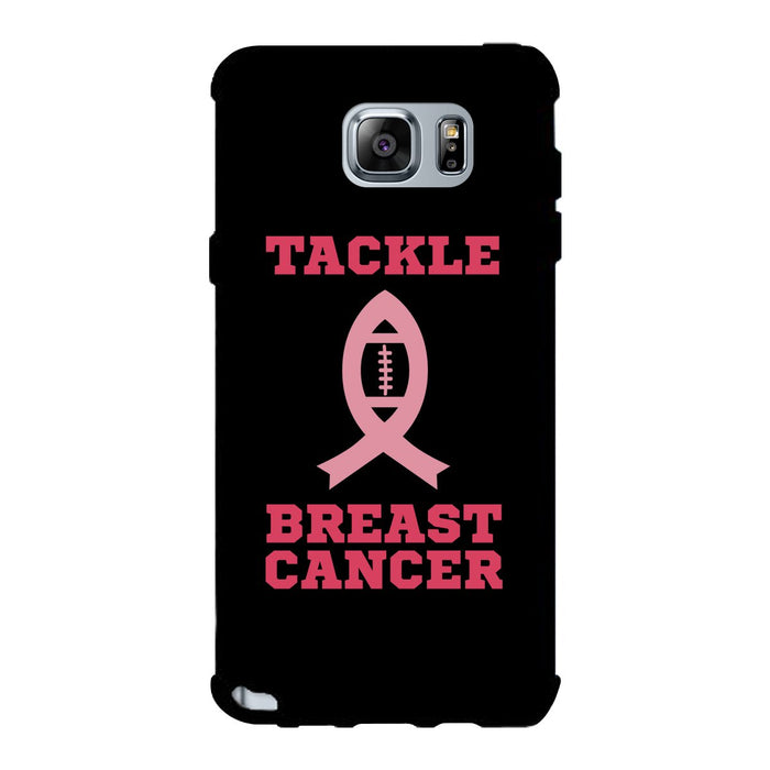 Tackle Breast Cancer Football Black Phone Case