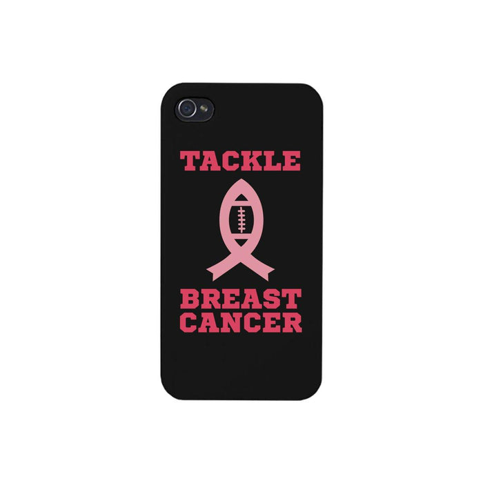 Tackle Breast Cancer Football Black Phone Case