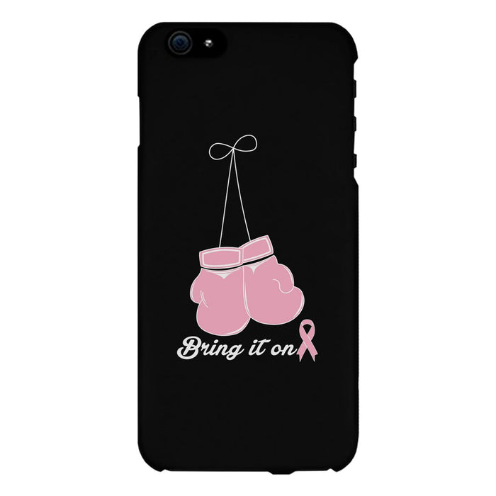 Bring It On Breast Cancer Awareness Boxing Black Phone Case