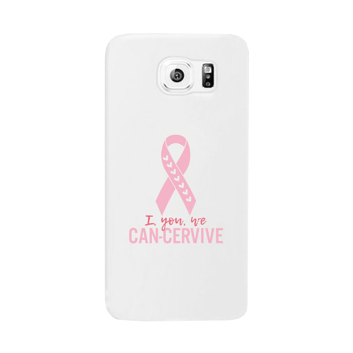 I You We Can-Cervive Breast Cancer White Phone Case