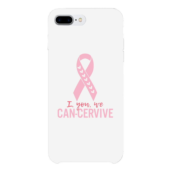 I You We Can-Cervive Breast Cancer White Phone Case