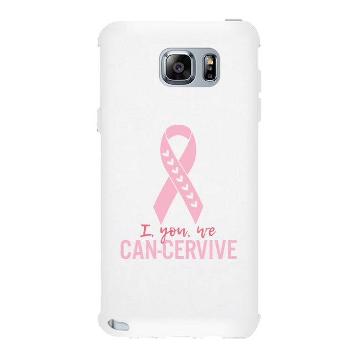 I You We Can-Cervive Breast Cancer White Phone Case