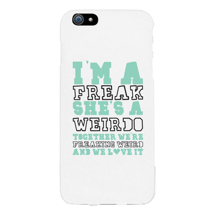 Freak and Weirdo BFF Matching White Phone Cases Best Friend