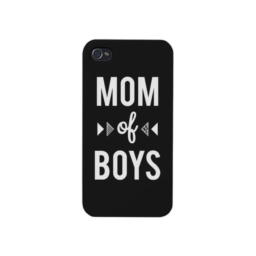 Mom Of Boys Phone Case Rubberized Coating Unique Mothers Gift Idea