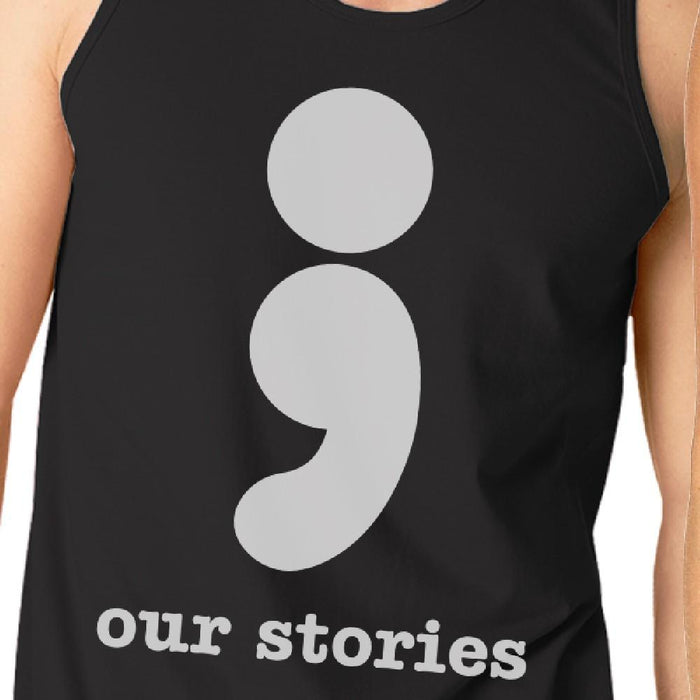 Our Stories Will Never End Matching Couple Black Tank Tops