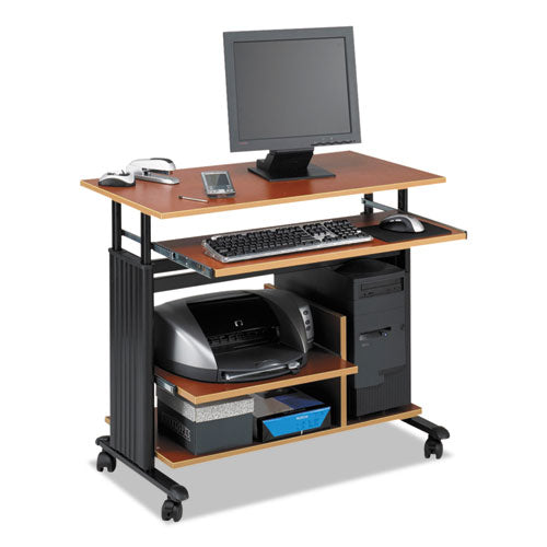 Muv 28" Adjustable-height Mini-tower Computer Desk, 35.5" X 22" X 29" To 34", Cherry-black