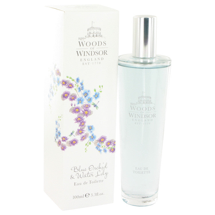 Blue Orchid & Water Lily by Woods of Windsor Eau De Toilette Spray 3.3 oz for Women