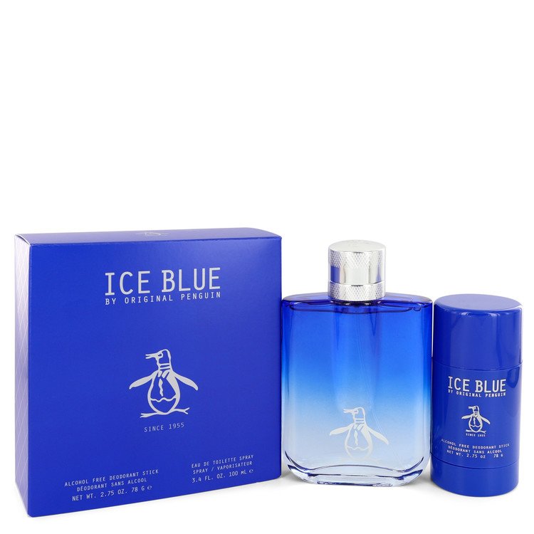 Original Penguin Ice Blue by Original Penguin Gift Set -- 3.4 oz Eau De Toilette Spray + 2.75 oz Deodorant Stick for Men