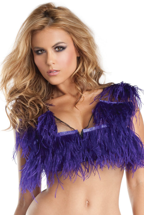 BW1501BK Ostrich Feather Top