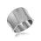 Sterling Silver Textured Rhodium Plated Concave Ring