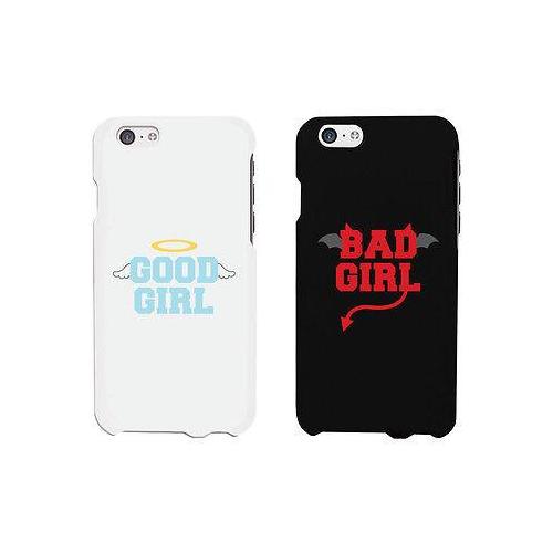 Bad Girl Good Girl White And Black Cute BFF Matching Phone Cases Gift